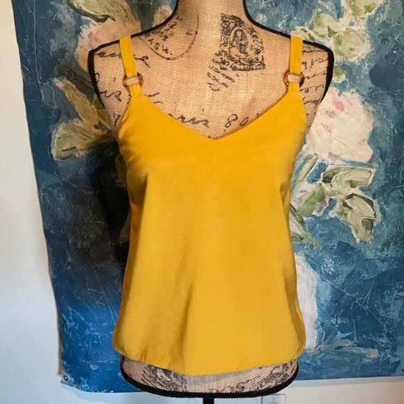 3 for $20////Top Shop Mustard Yellow Tortoise Shell-ring Tank Top - Picture 1 of 6